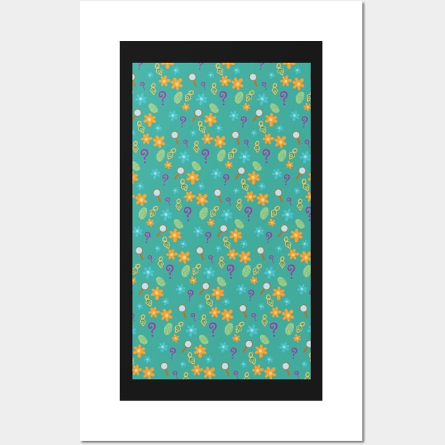 Mystery Inc Pattern (Teal) Wall Art by karlaestrada